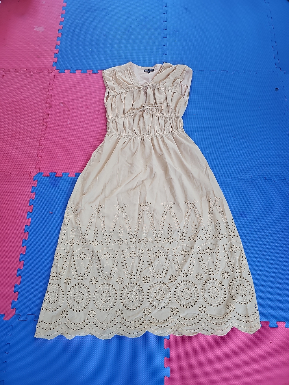Steve Madden Clementina Eyelet Midi Dress Size S